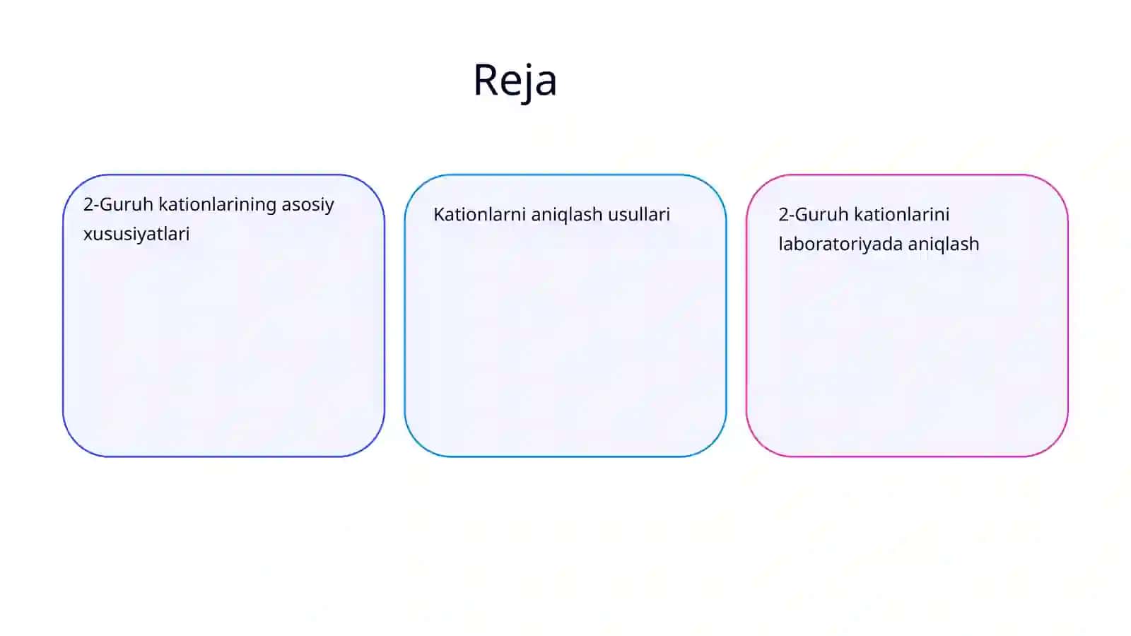2-Guruh kationlarini aniqlash 2