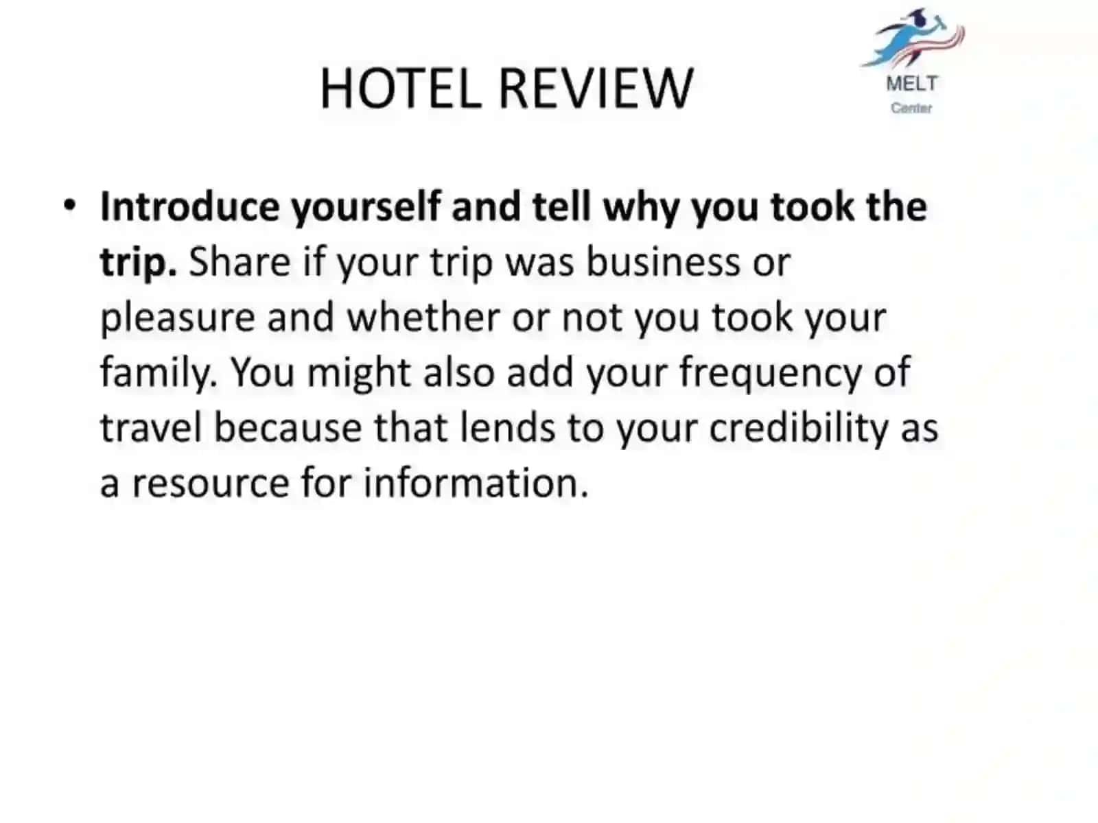 A HOTEL REVIEW 2