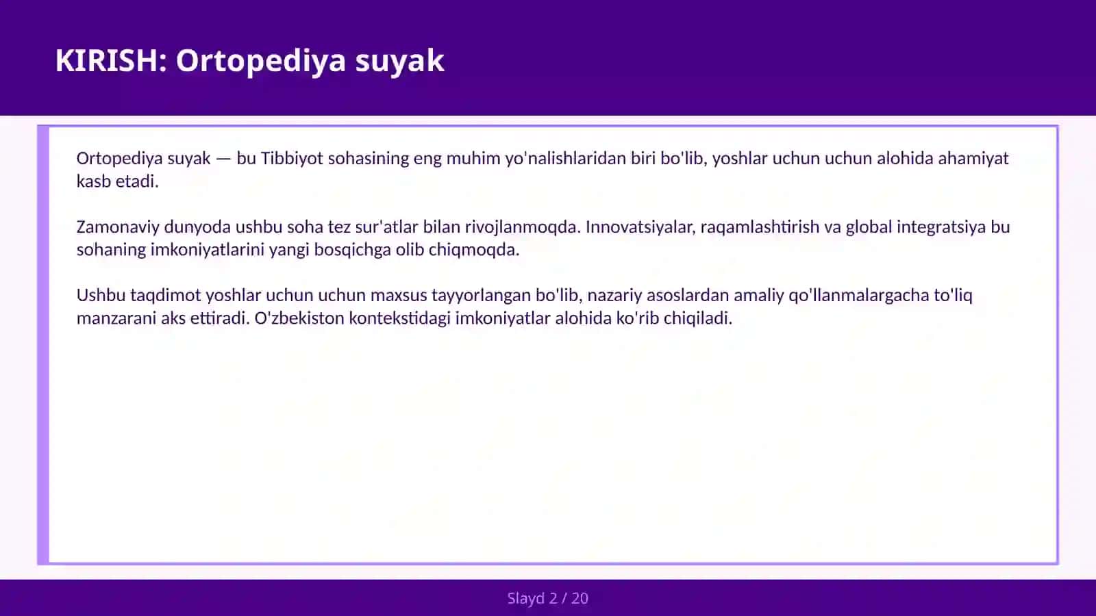 Ortopediya suyak 2