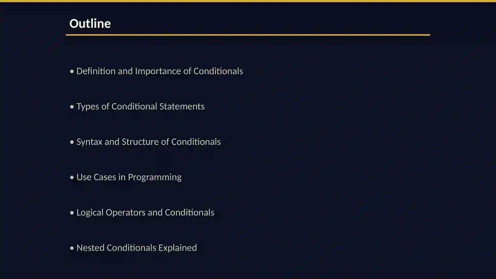 Conditionals 2