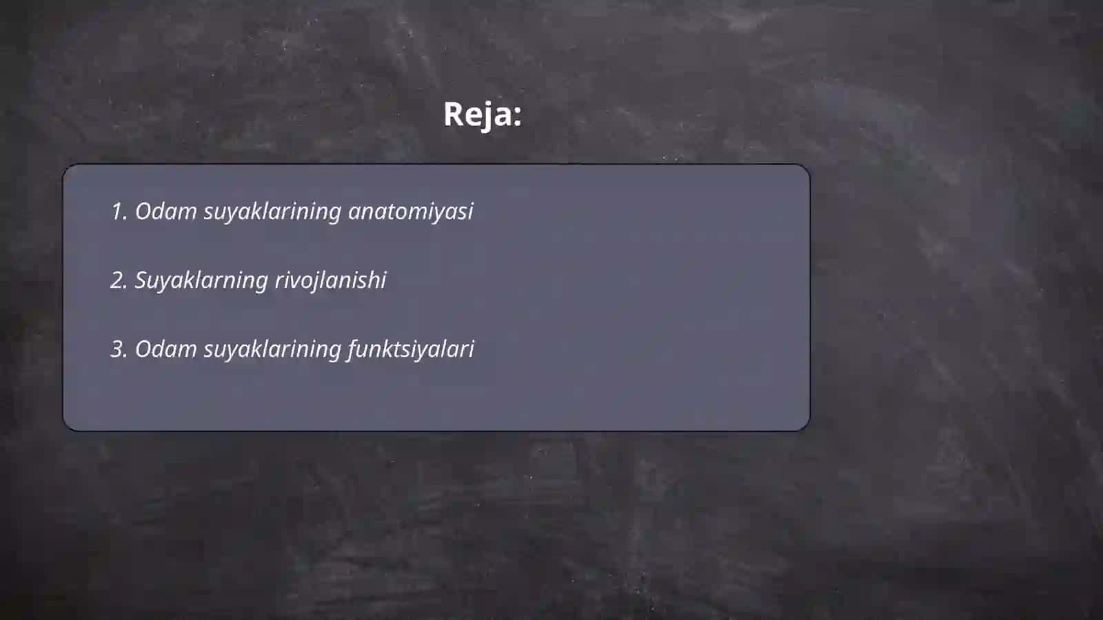Odari suyaklarini oʻrganish 2