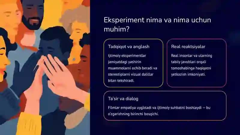Ijtimoiy Eksperiment: Mini Hujjatli Film Loyihasi 2