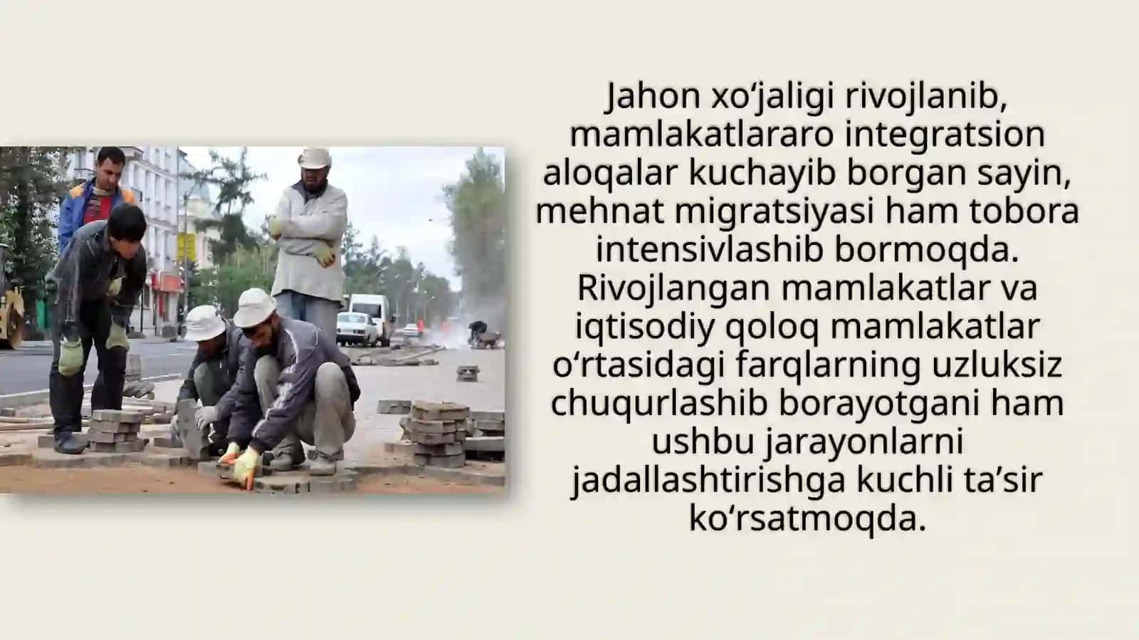 Jahon xoʻjaligi rivojlanib, mamlakatlar aro integratsional aloqalar 2
