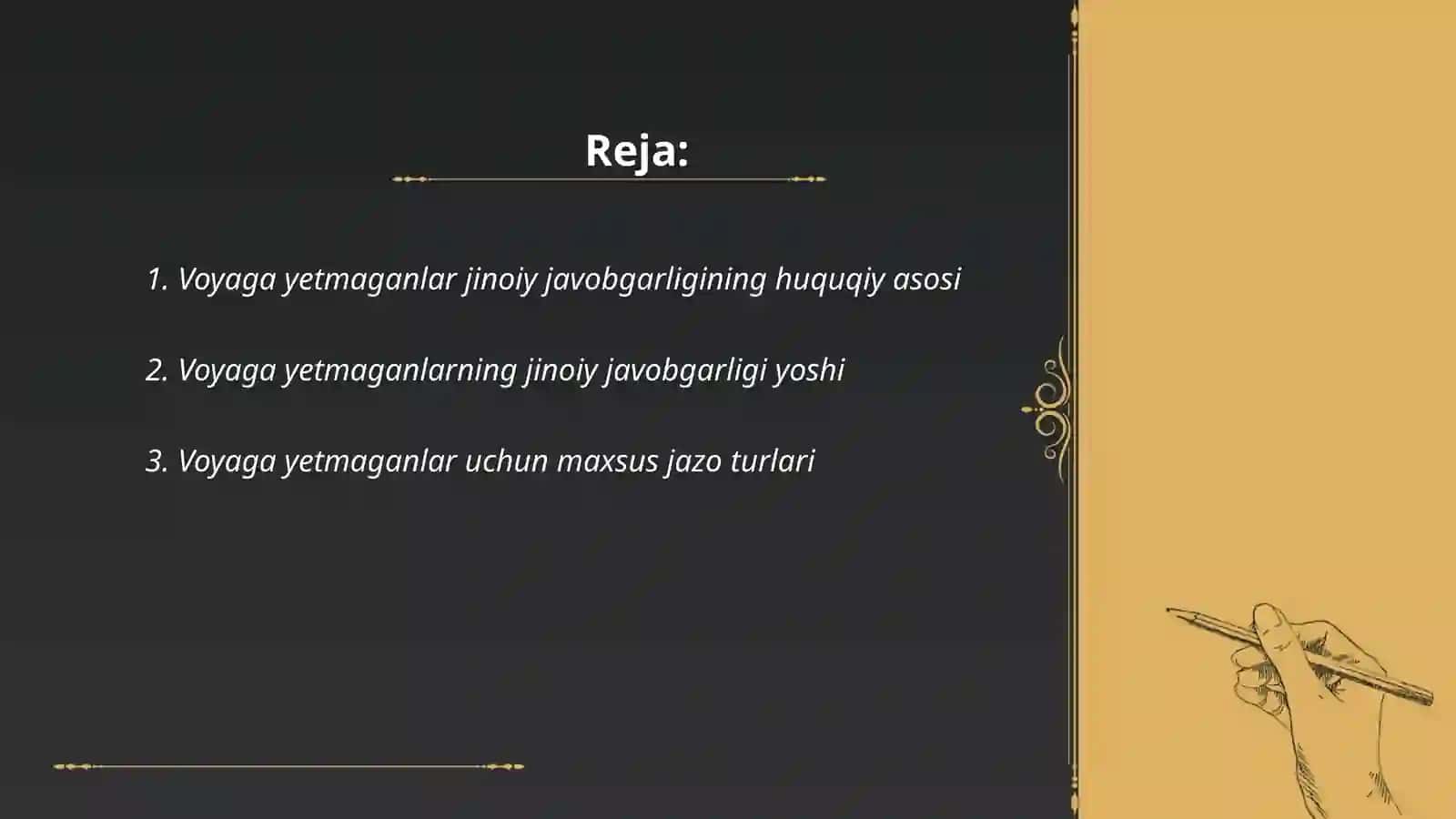 Voyaga yetmaganlar jinoiy javobgarligi 2
