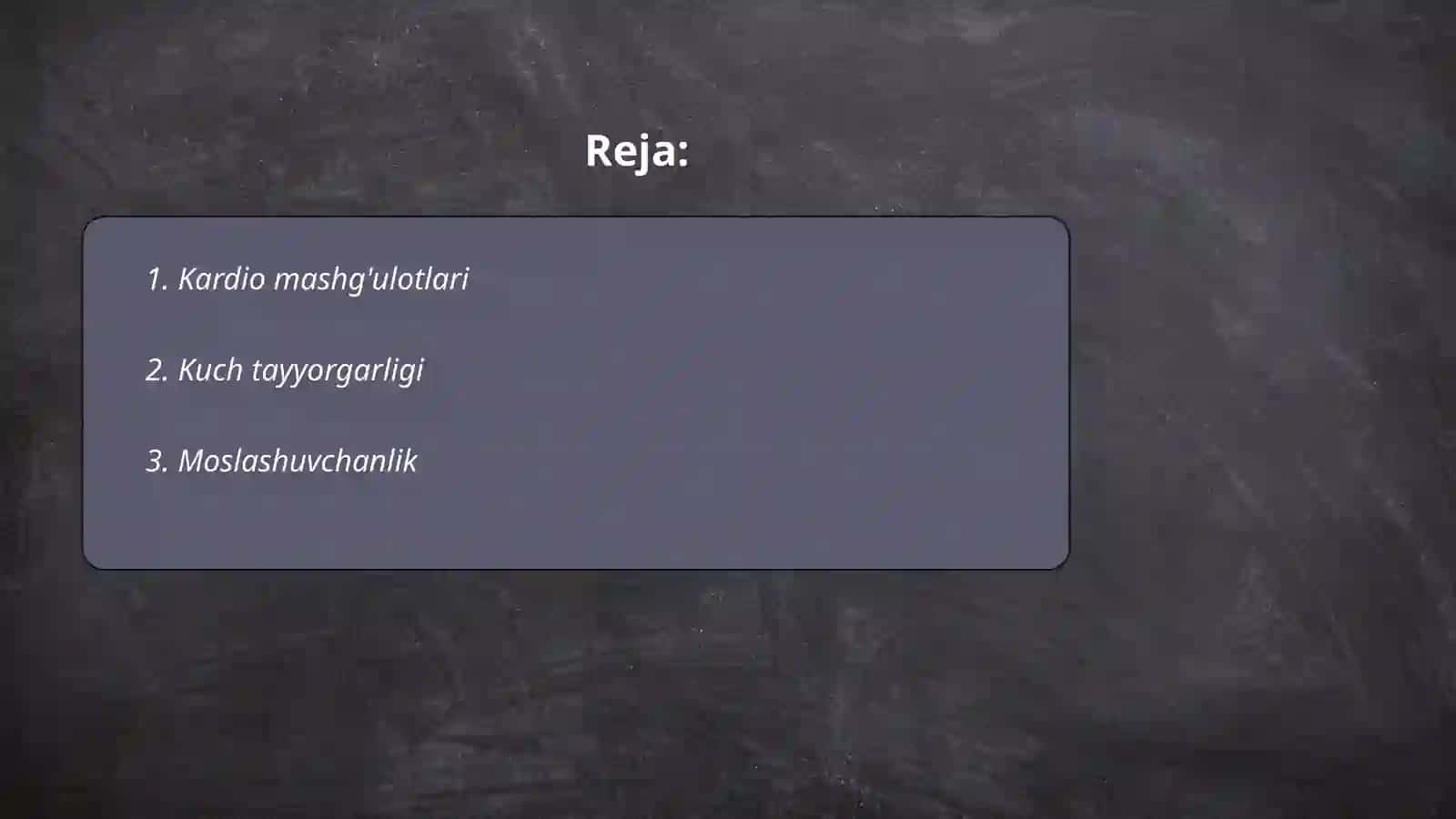 Jismoniy tayorgarlik turlari 2