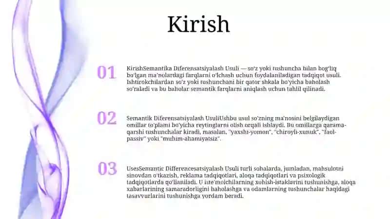 Semantik Diferensatsiyalash Usuli 2