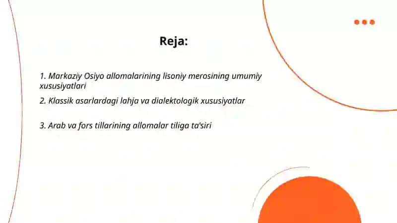 Markaziy Osiyo allomalarining lisoniy merosi 2