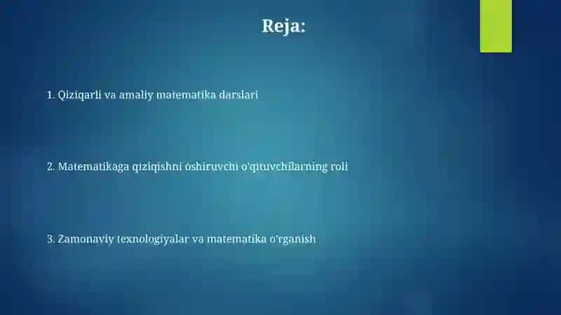 O‘quvchilarning matematika faniga qiziqishini oshiruvchi omillar 2