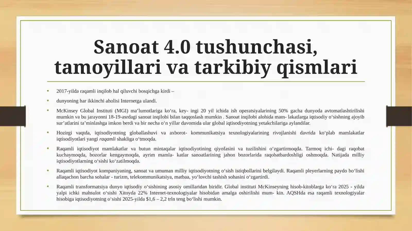 Sanoat 4.0 texnologiyasi 2