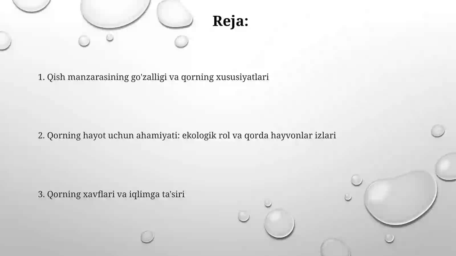 Qishkimanzara va qorning xususiyatlari 2