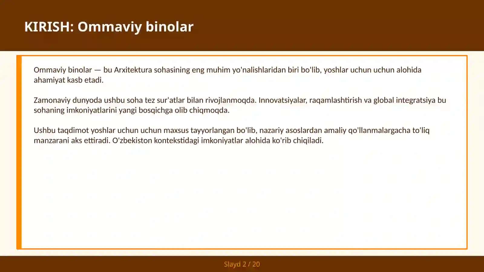 Ommaviy binolar 2