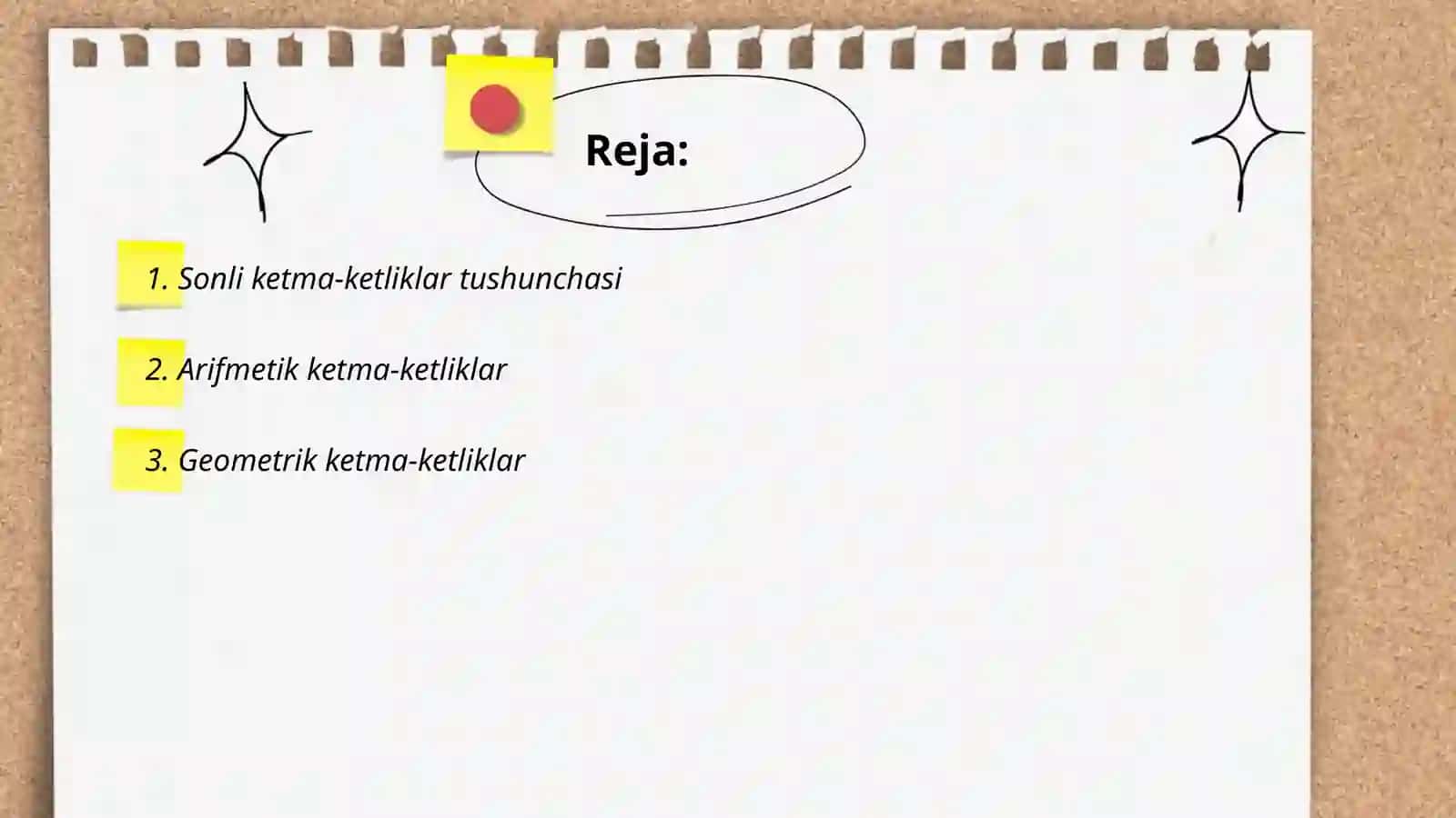 Sonli ketma ketliklar 2