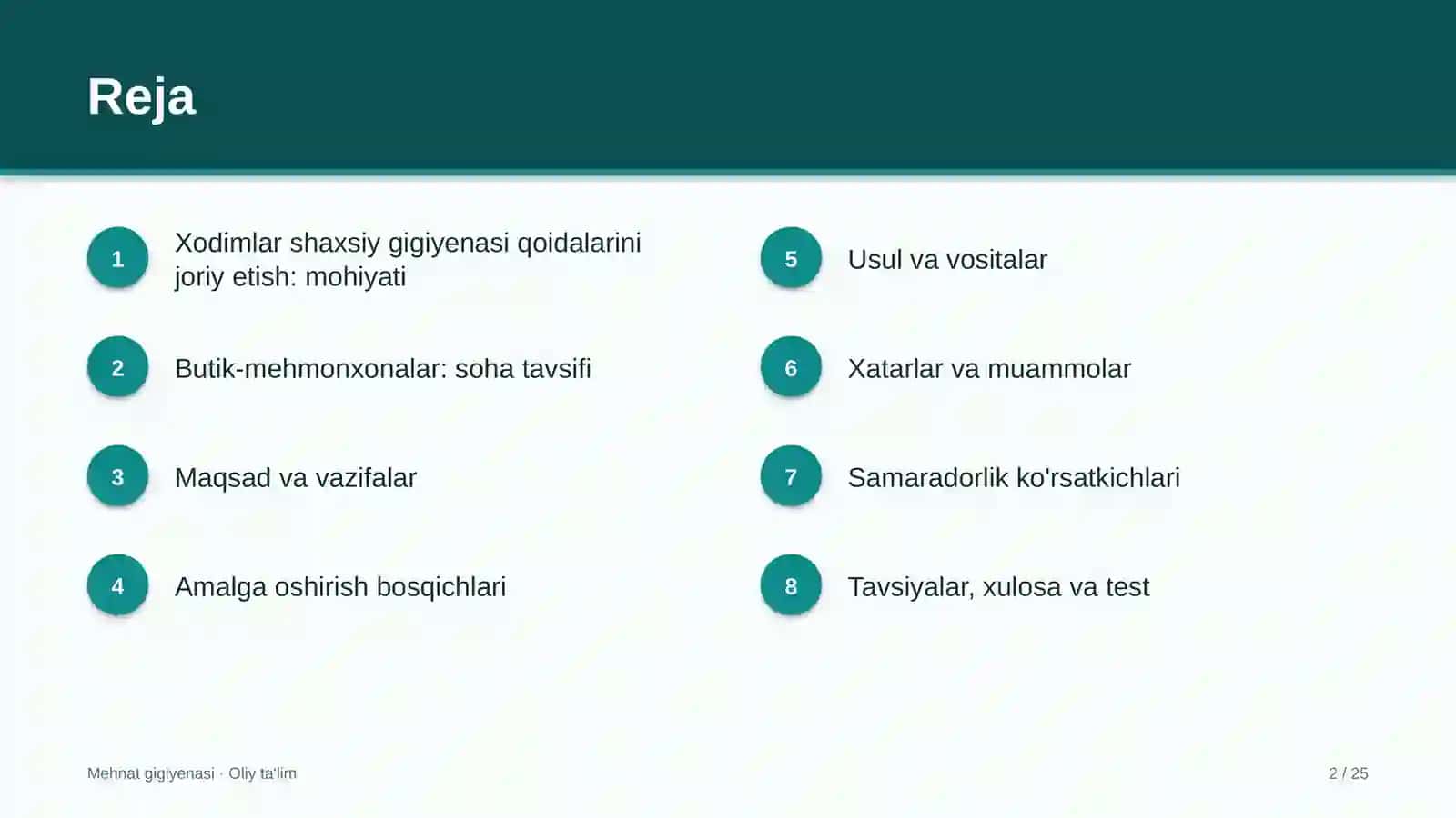 butik mehmonxonalarda xodimlar shaxsiy gigiyenasi qoidalarini joriy etish 3263 2