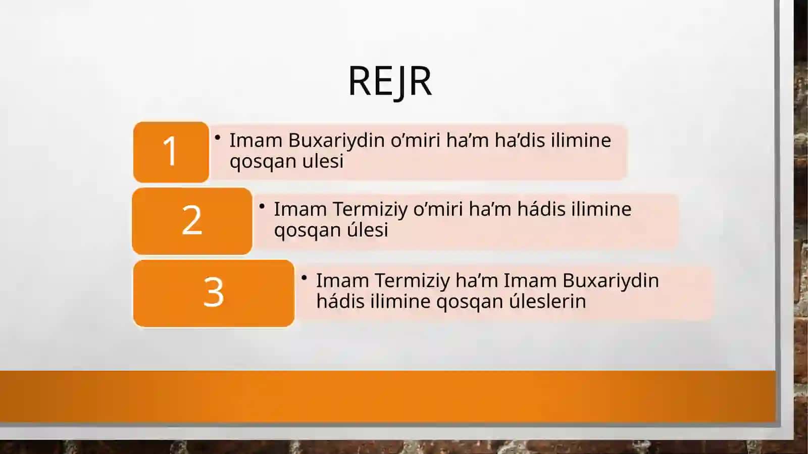 Imam Buxariy hám Imam Termiziy hádis ilimine qosqan úleslerin salıstırıw analizi 2