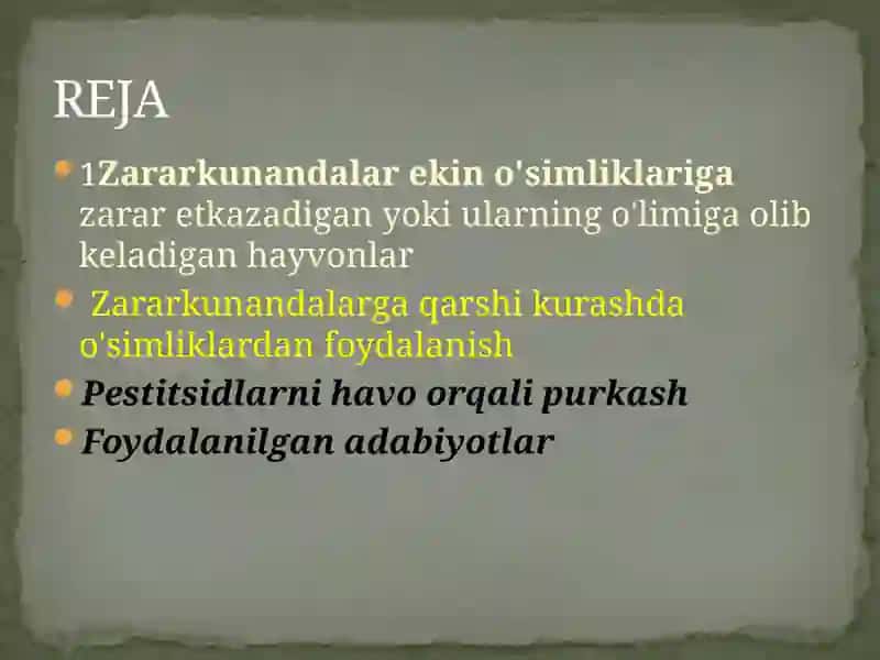 Zararkunandalar ekin o'simliklari gazarar etkazadigan yoki ularning o'limiga olib keladigan hayvonlar 2
