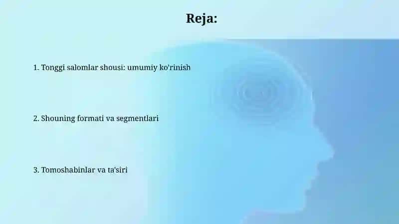Ertalabdan salom koʻrsatuvi 2