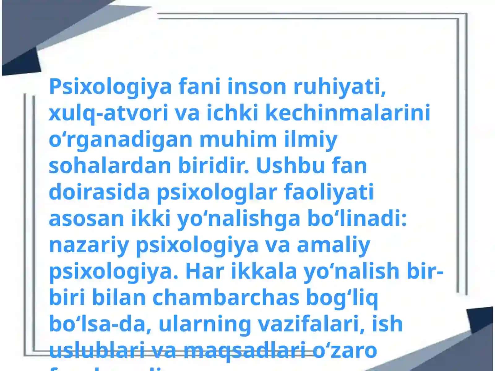 Amaliy va nazariy psixolog faoliyatini solishtirish 2