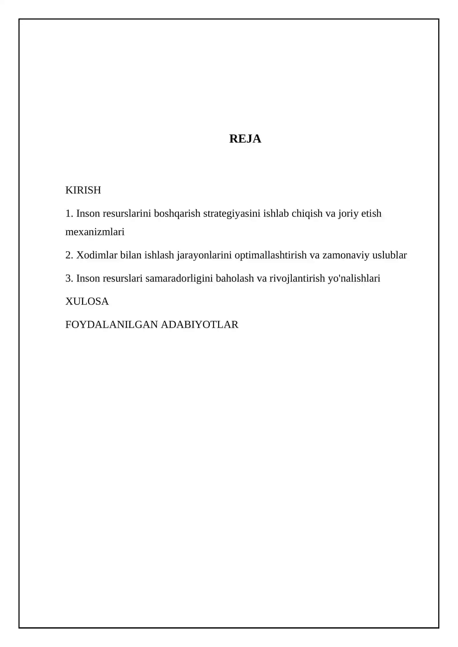 Biznes boshqaruvida inson resurslarini boshqarishni tashkil etish 2