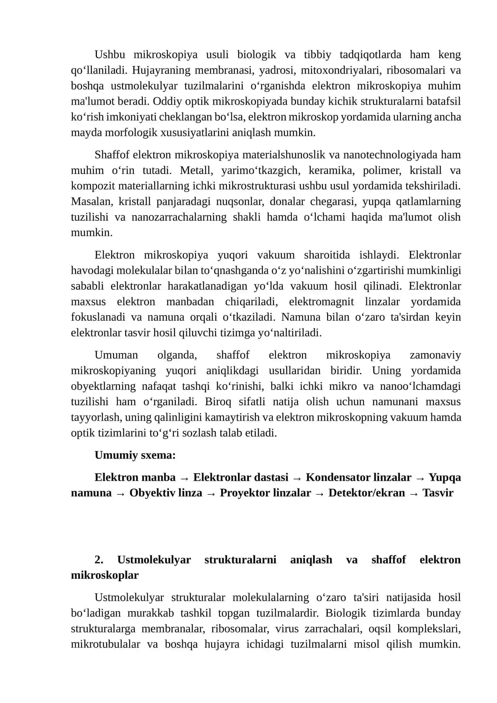 Shaffof elektron mikroskopiya usuli 2