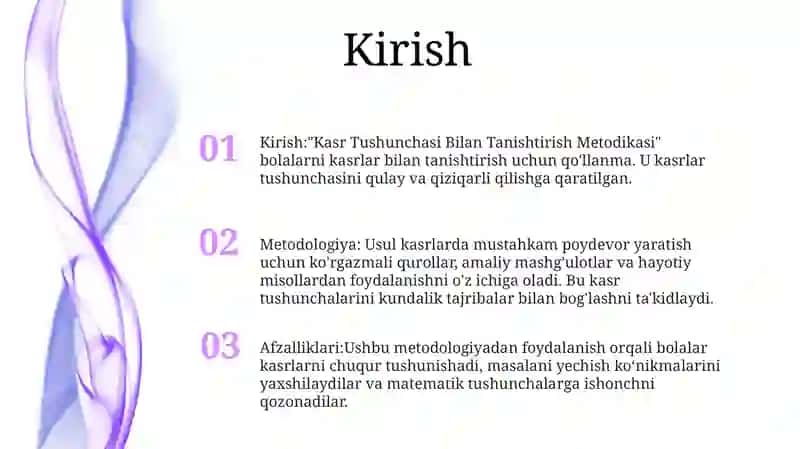 Kasr Tushunchasi Bilan Tanishtirish Metodikasi 2