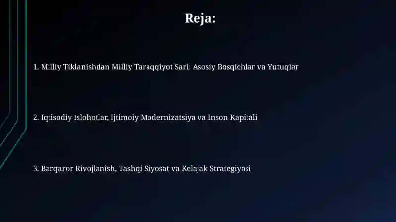 Milliy Tiklanishdan Milliy Taraqqiyot 2