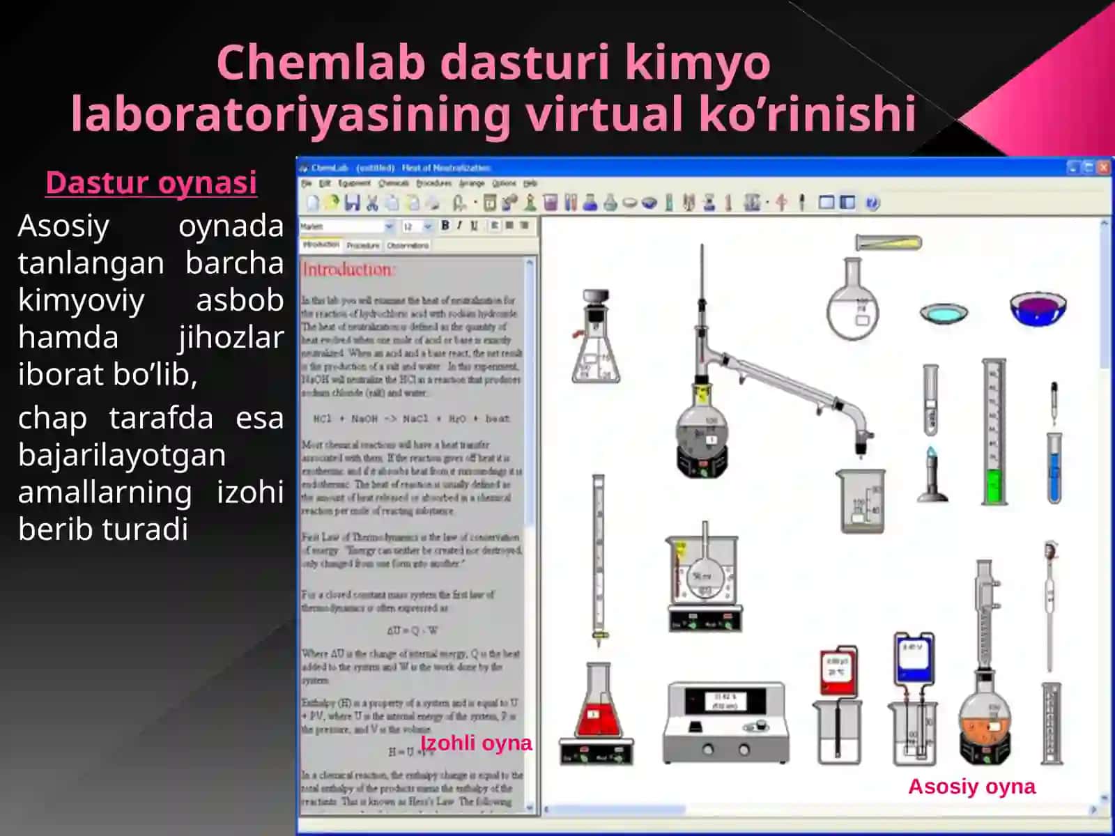 ChemLab dasturida ishlash 2