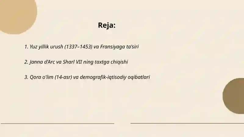 14 16 asrlarda. Fransiya 2