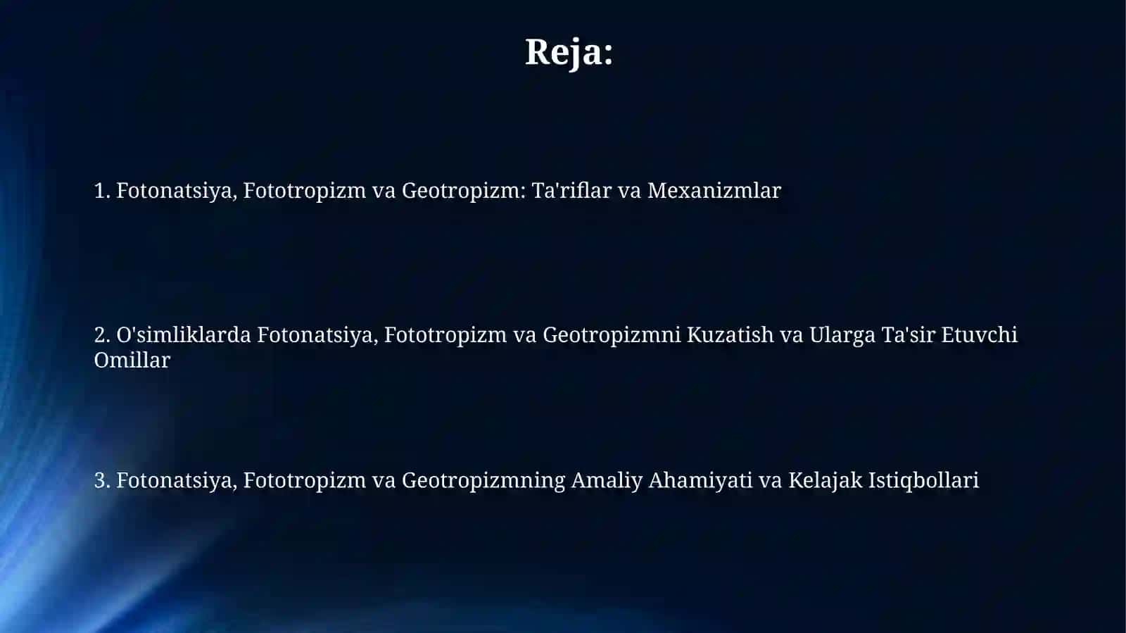 O'simliklarda fotonatsiya, fototropiz, fotonatsiya, geotropizm hodisalarinikuzatish 2