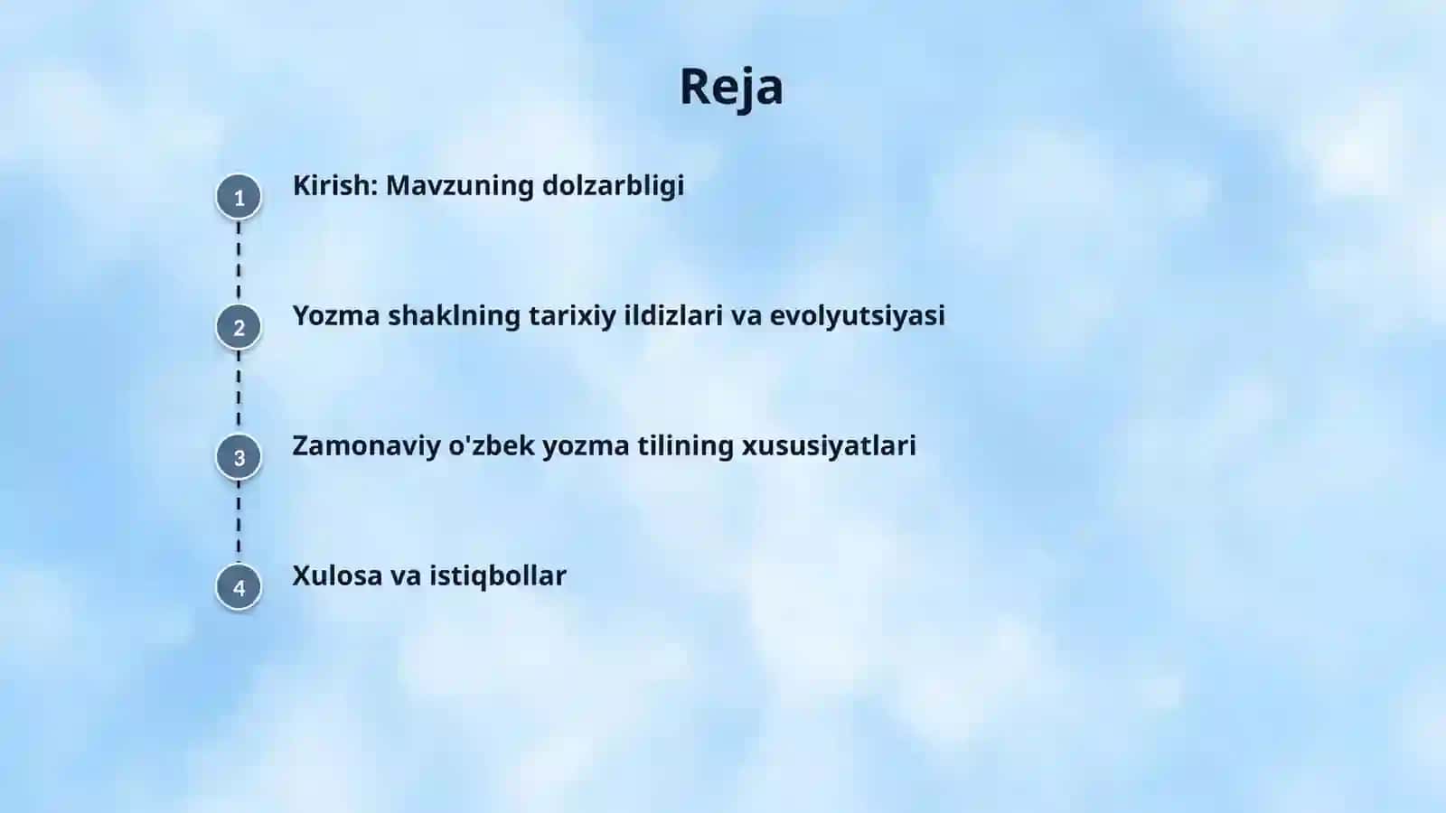 Hozirgi o'zbek adabiy tilining yozma shakli 2