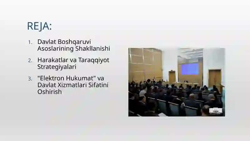 Mustaqillik yillarida davlat boshqaruvi tizimida amalga oshirilgan islohotlar 2