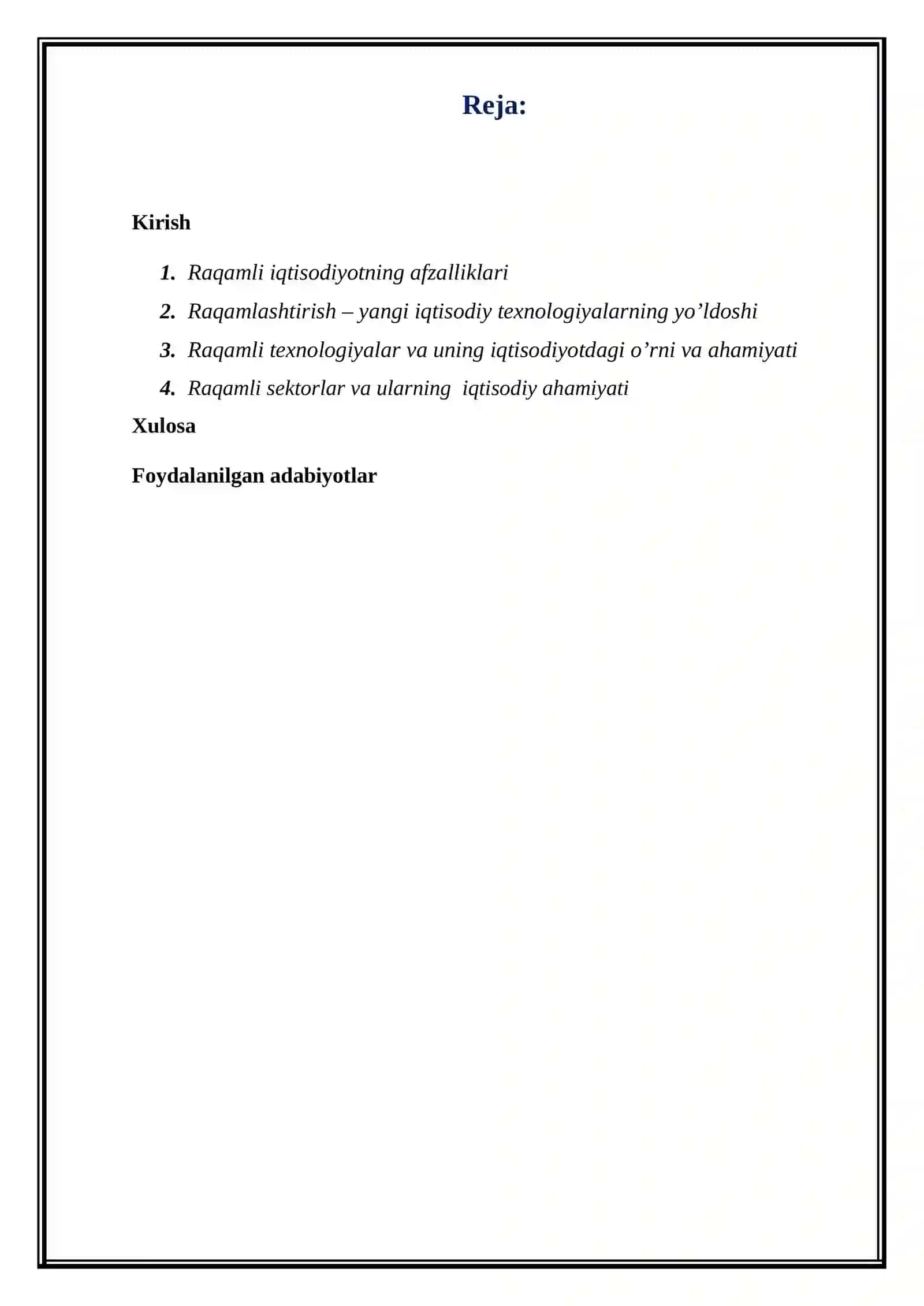 Raqamli texnologiyalar va ularning zamonaviy iqtisodiyotdagi roli 2