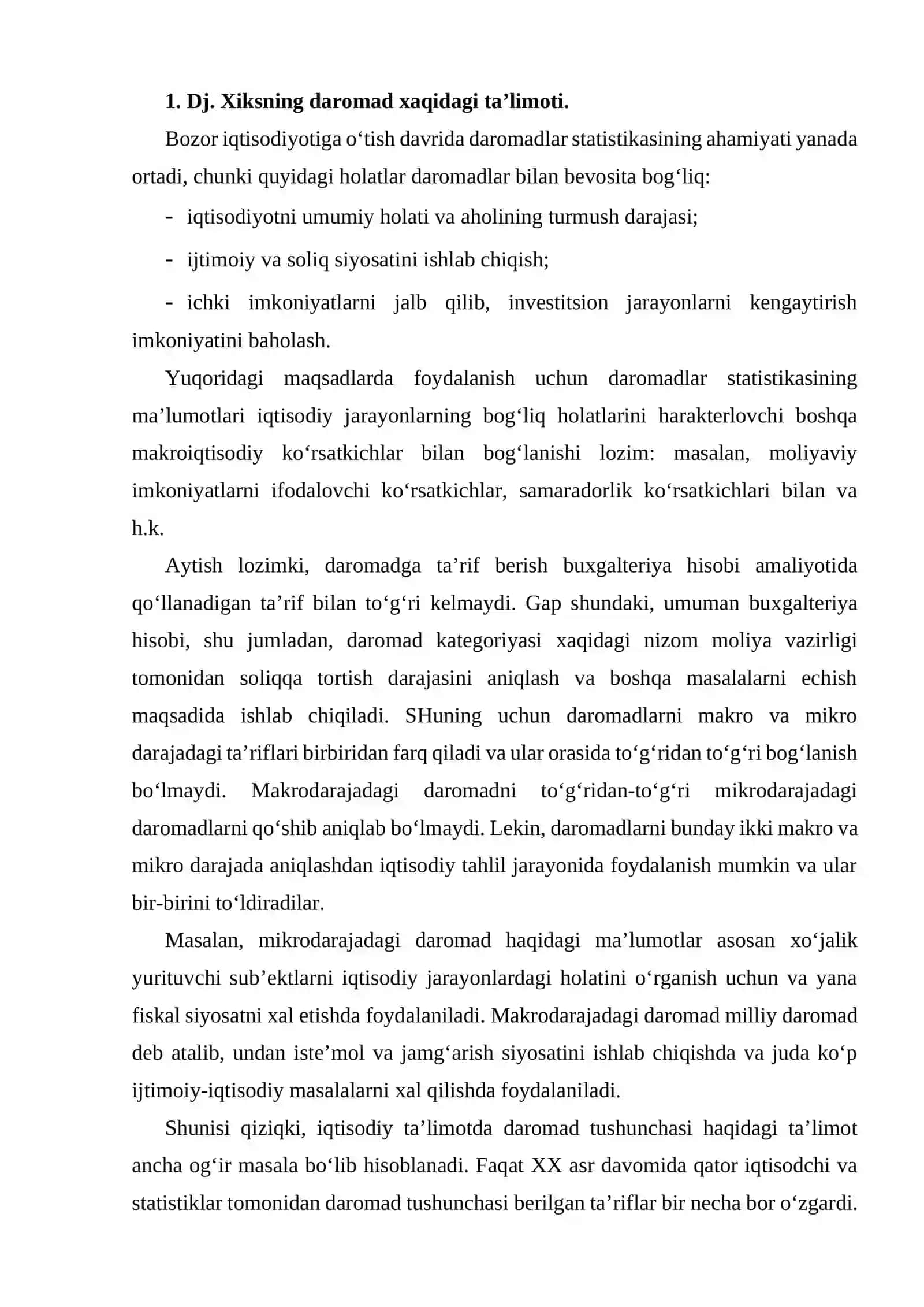 Milliy daromad va milliy hisoblar tizimidagi boshqa daromad ko‘rsatkichlar 2