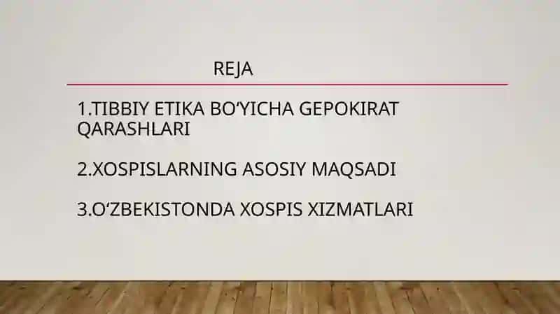 Tibbiy Etika va Hospis Xizmatlari 2