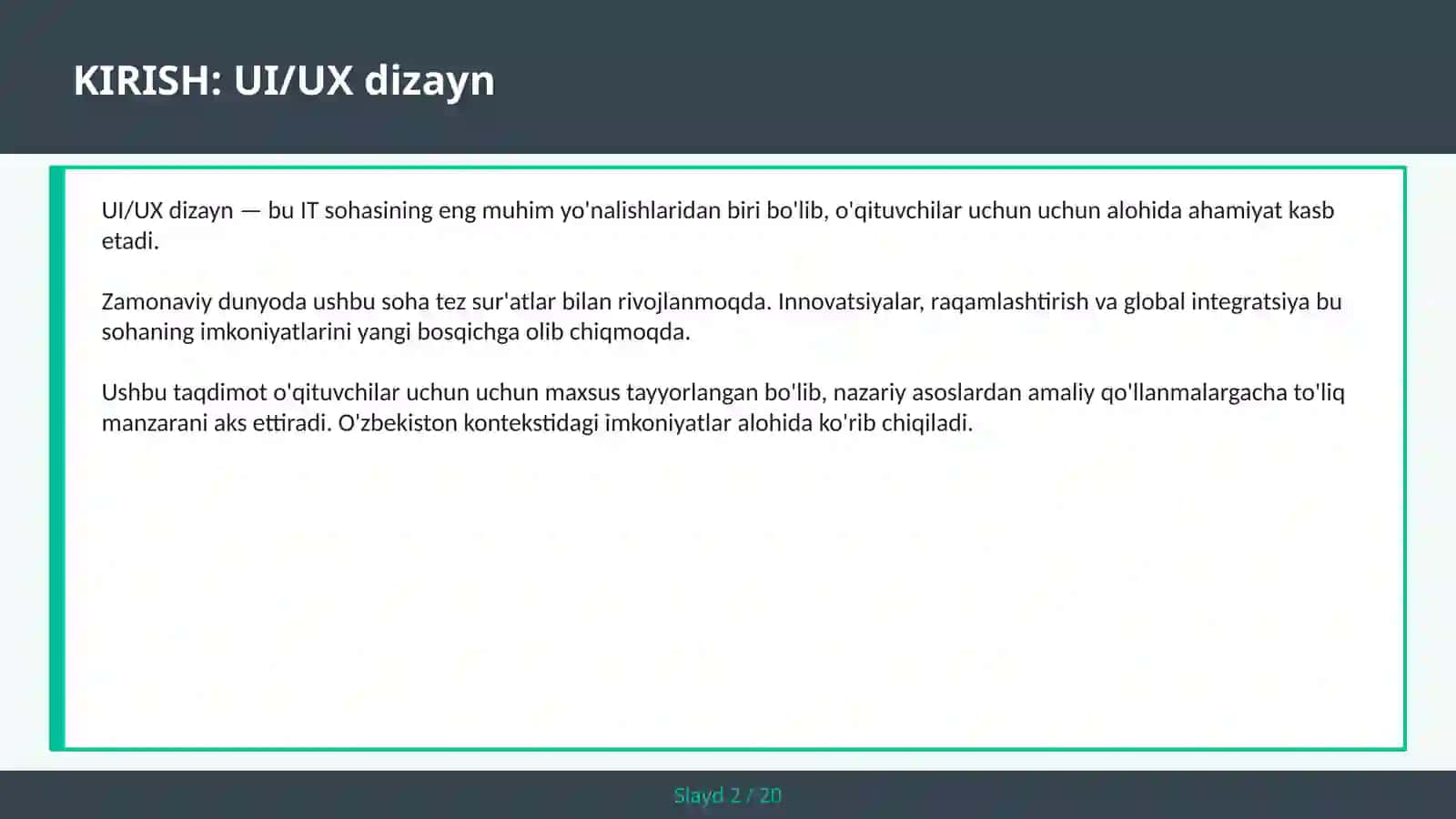 UI/UX DIZAYN 2