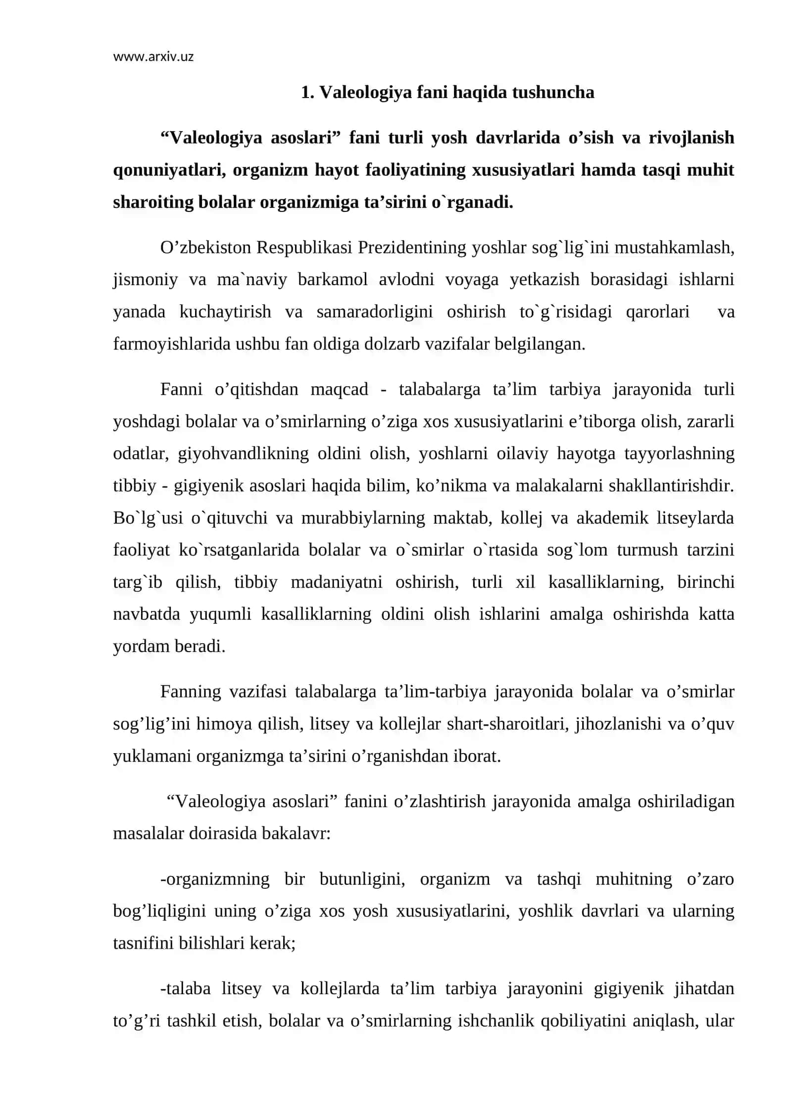 Valeologiya asoslari fani haqida tushuncha. Sog`liq. Kasallik. Uchinchi holat 2