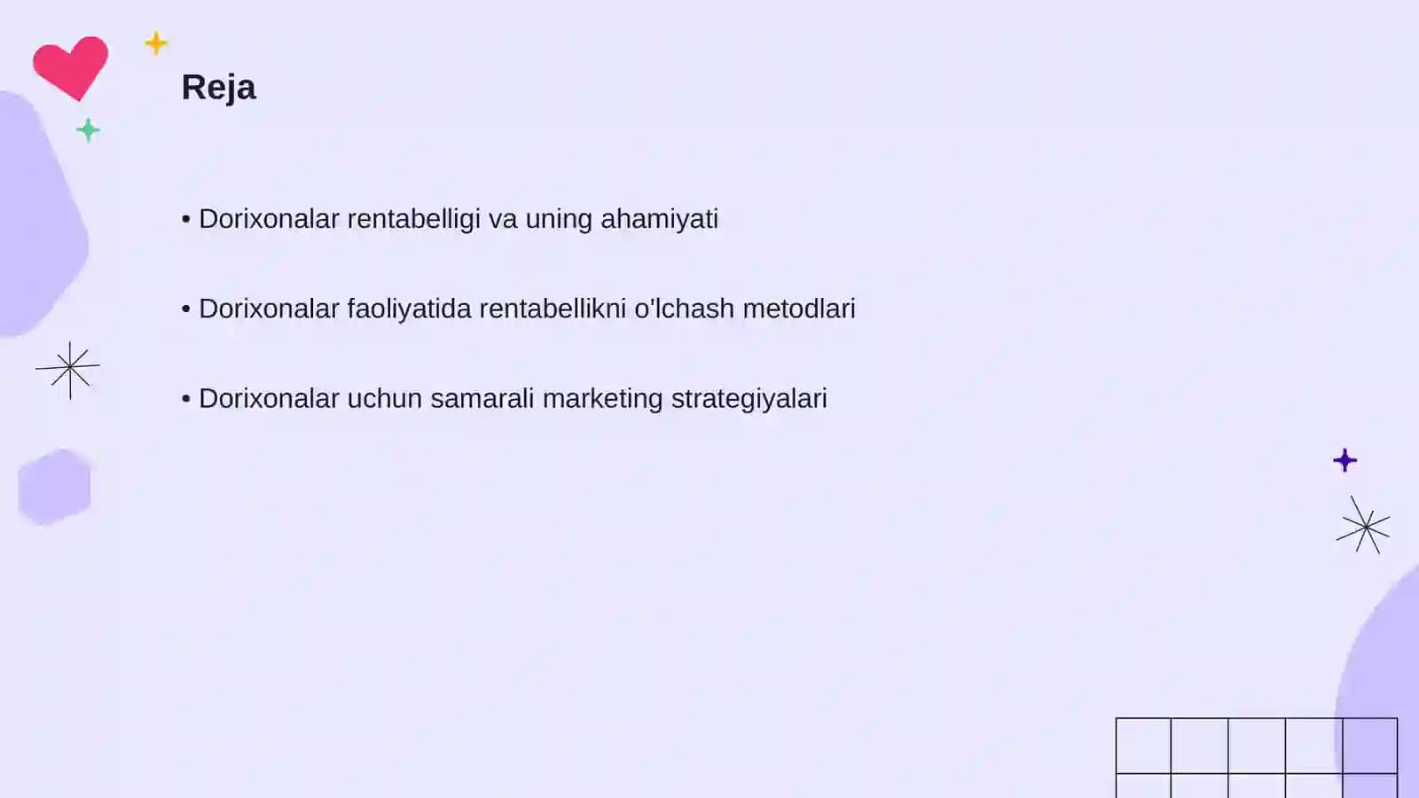 Dorixonalar rentabelligini oshirish yo'llari 2