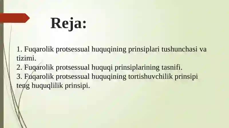 FUQAROLIK PROTSESSUAL HUQUQINING PRINSIPLARI 2