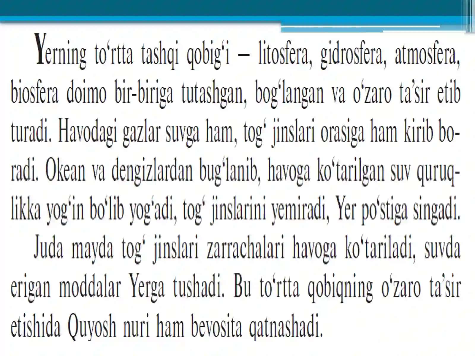 GEOGRAFIK QOBIQ VA TABIAT KOMPLESI 2