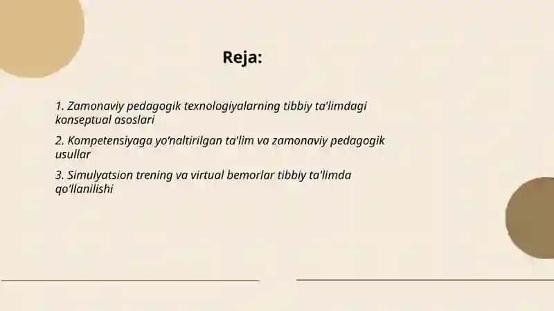 Tibbiy ta'limda zamonaviy pedagogik texnologiyalarning qo‘llanilishi zaruriyati 2