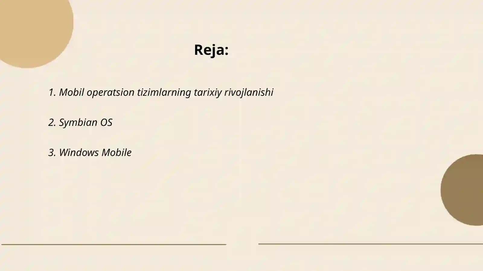 Mobil operatsion tizimlari tarixi va turlari 2