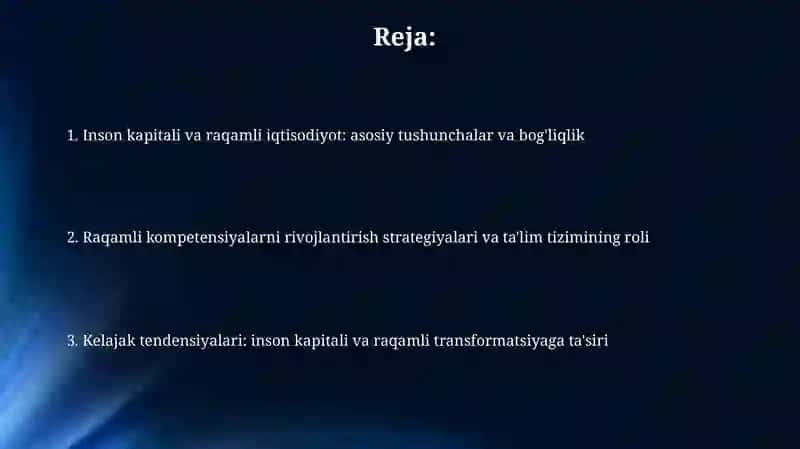 Raqamli iqtisodiyotda inson kapitalining o‘rni va raqamli kompetensiyalar 2