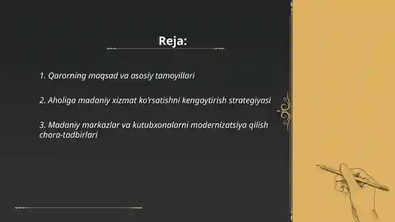 AHOLIGA MADANIY XIZMAT KO‘RSATISH DARAJASINI YANADA OSHIRISH CHORA-TADBIRLARI TO‘G‘RISIDA 2