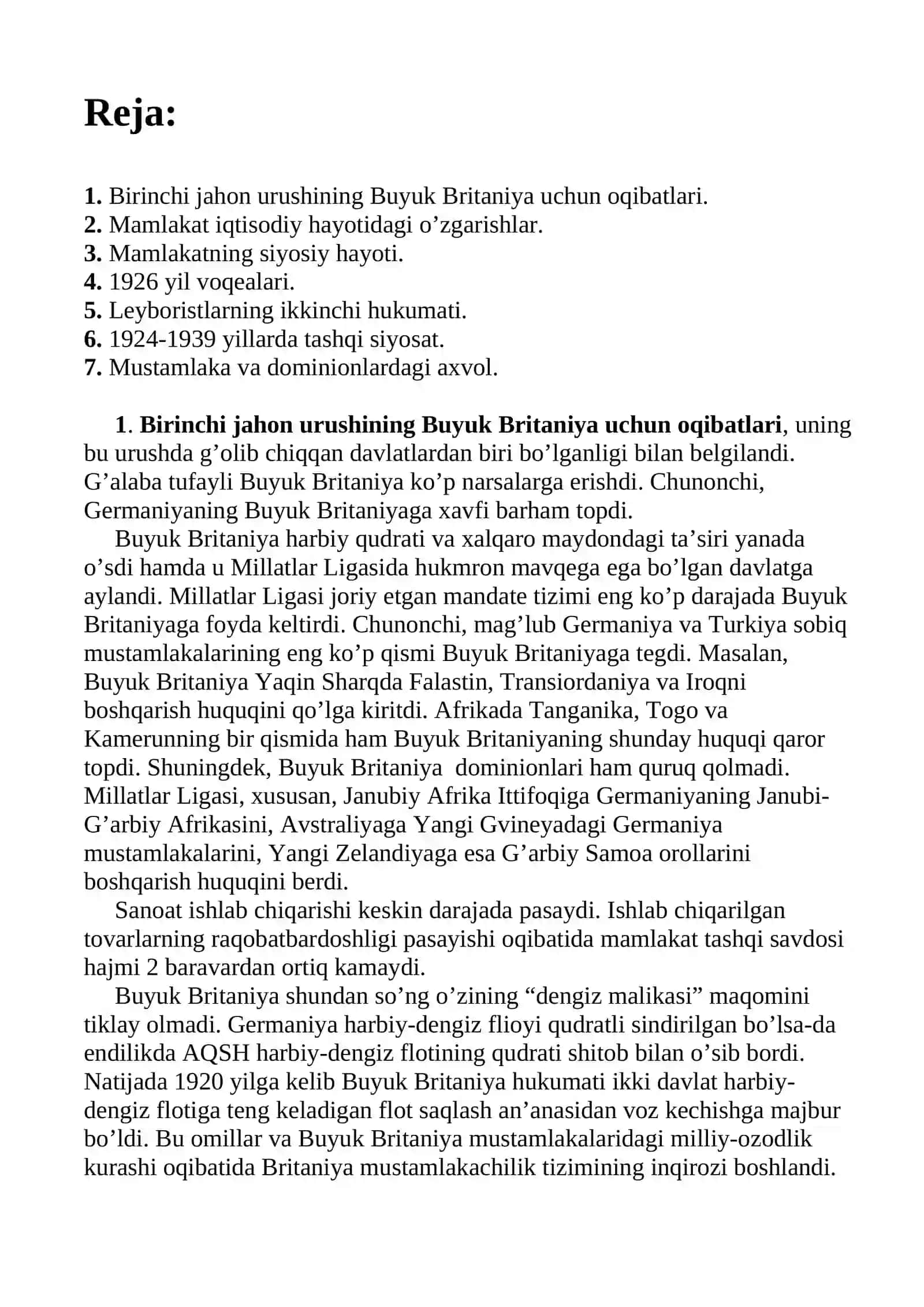 1918-1939 yillarda Buyuk Britaniya1918-1939 yillarda Buyuk Britaniya 2