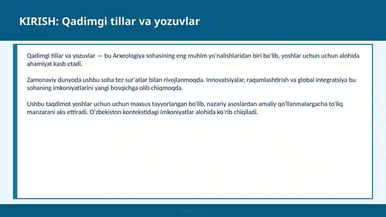 Qadimgi tillar va yozuvlar 2