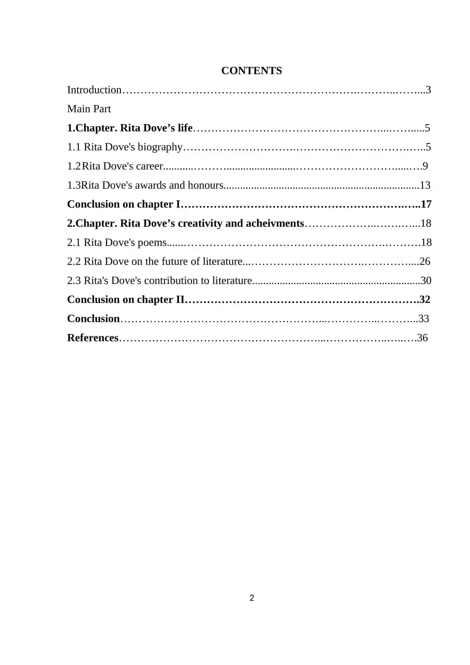 Rita Dove's Poems 2