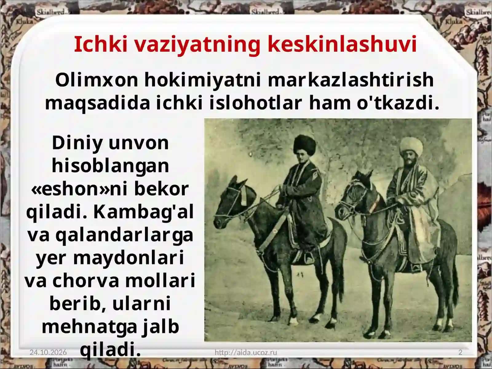 XIX asrning birinchi yarmida Qo'qonxonligining ijtimoiy-siyosiyah voli 2