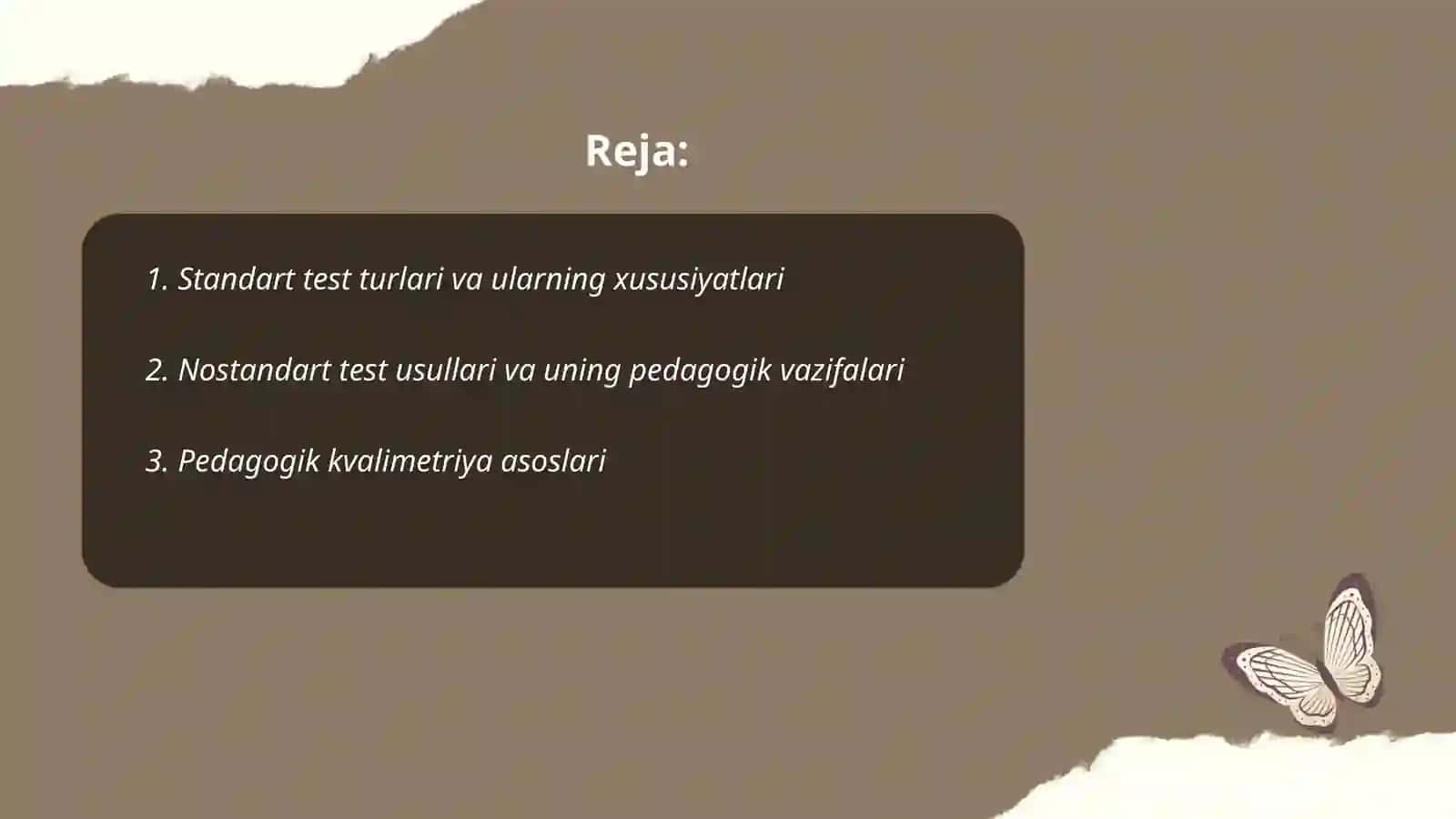 Standart va nostandart test pedagogik kvalimetriya nazorat va baholash texnologiyasi sifatida 2