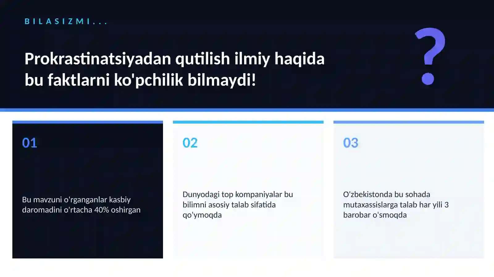 Prokrastinatsiyadan qutilish ilmiy 2