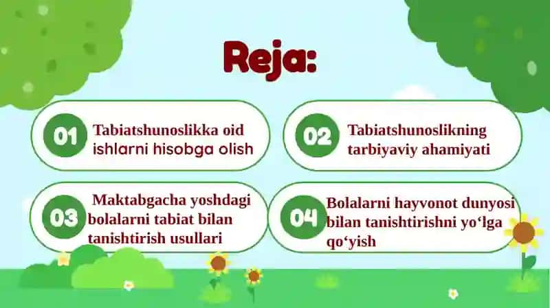 TABIATSHUNOSLIKKA OID. ISHLARNI HISOBGA OLISH 2