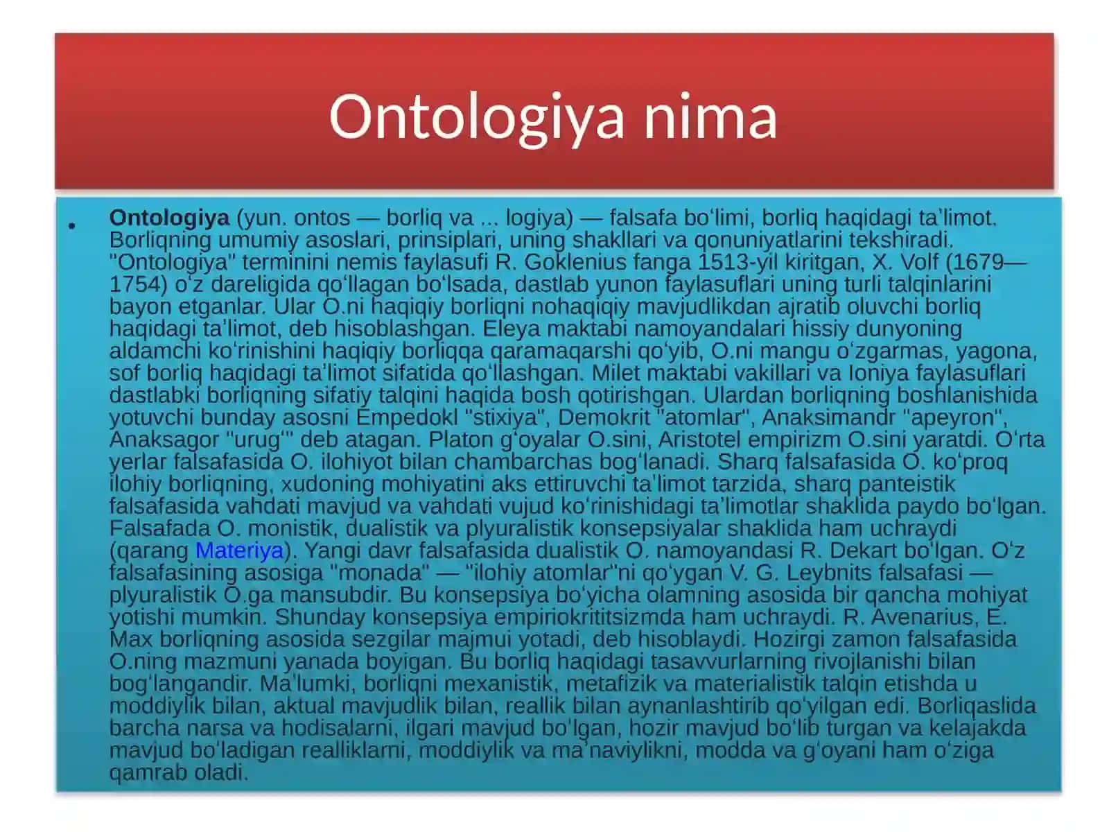 Ontologiyaning asosiy kategoriyalari,zaruratva tasodif, sabab va oqibat 2